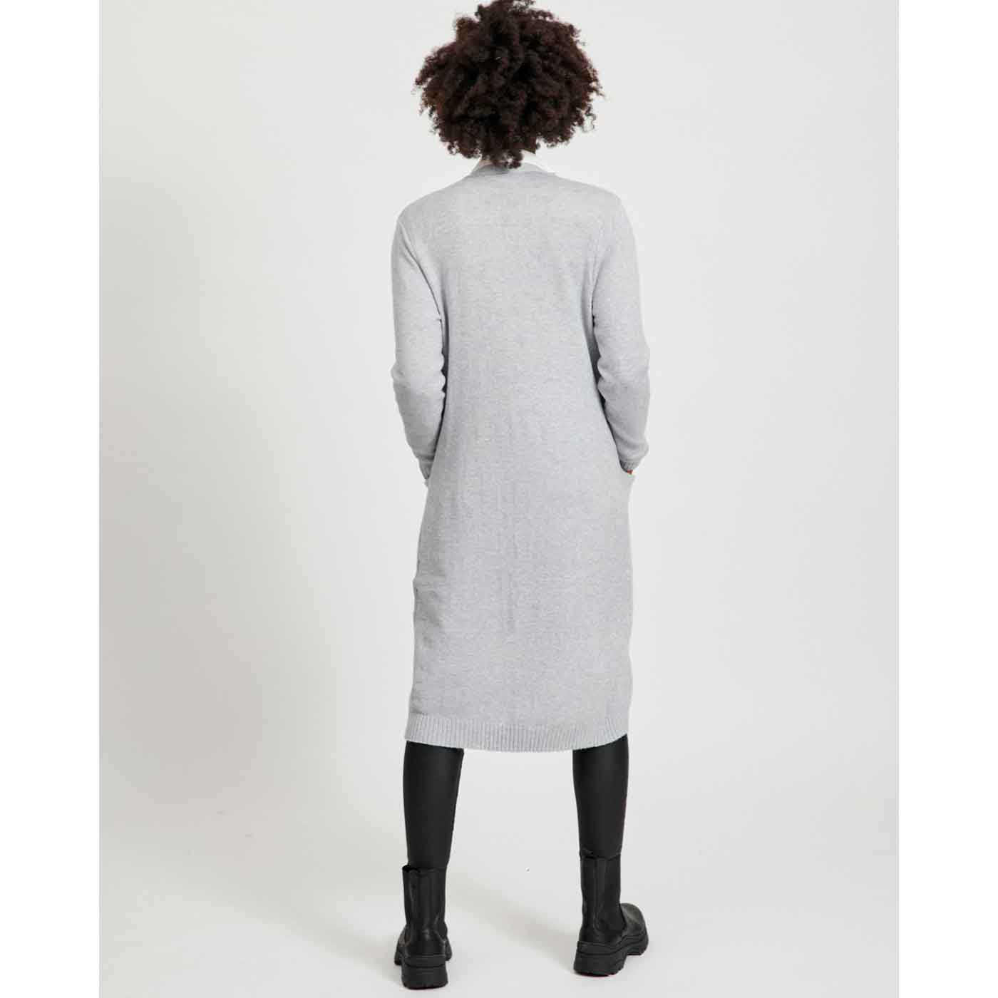 VILA - CARDIGAN - RIL LANG 14042770 - LIGHT GREY