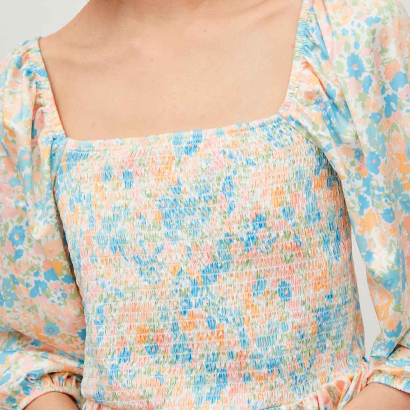 VILA - BLUSE - FLOWY SMOCK 14075606 - FLORAL