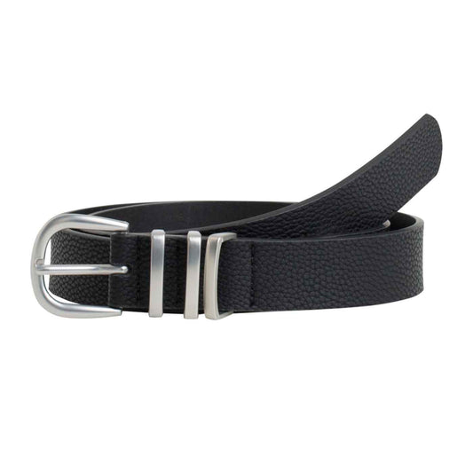 PIECES - BÆLTE - LEA JEANS 17082261 - BLACK/SILVER